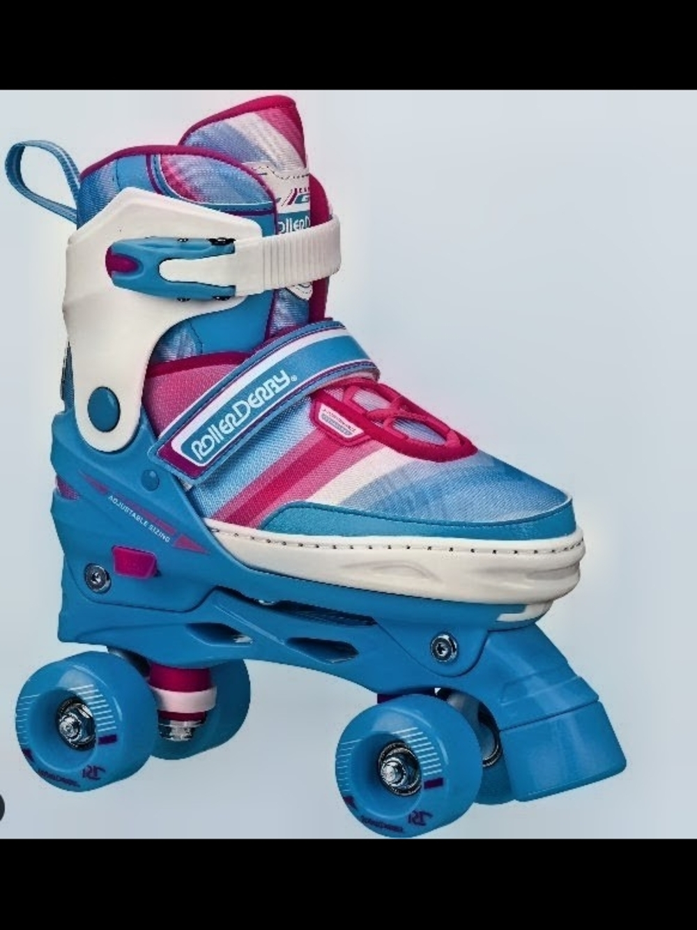 Roller Derby Girl's Fun Roll Junior Adjustable Roller Skates Size 3-6